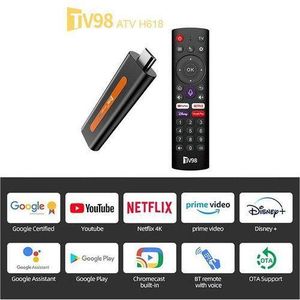 Android TV Stick 4K 2GB RAM 16GB Mini Smart TV Box WiFi 6 Quad-Core 64bit Dual 2.4G/5G HDR10+ Ultra USB HD Smart TV Stick Box Streaming Media