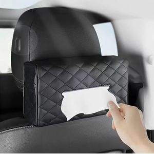 Boîte à mouchoirs grand format (1 pièce), accessoire de suspension pour dossier de siège, boîte à mouchoirs multifonctionnelle avec pare-soleil pour véhicules