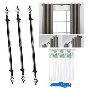 Lot de 3 tringles 2 Metres Tringles - Porte Rideaux Extensible