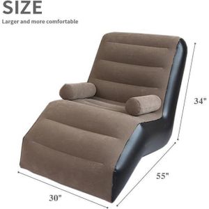 Fauteuil gonflable canapé en PVC souple et pliable rose pour la maison, le lit, l'intérieur et l'extérieur avec Pompe à Air électrique graduit