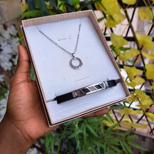Bijoux chaîne homme simple agenté 2en1 chaîne bracelet pendentif ensemble bijoux accessoire homme inox luxe mode stylé garçon cadeau Homme coffret cadeau anniversaire homme fête pères Saint Valentin Mariage amour cœur 