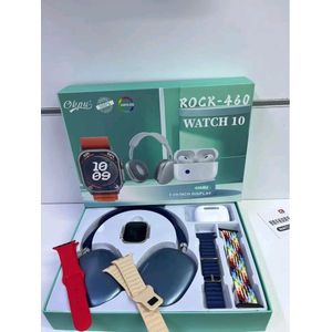 Mode Montre connectée + casque et airpods-Bleu