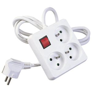 multiprises 3 Prises 16A + Terre avec Interrupteur câble 4m