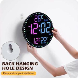Horloge murale numérique LED avec Télécommande à affichage LED grande taille BV