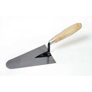 Truelle Lisseuse Macon Ronde, Manche Bois - Lame 20Cm