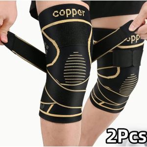 Genouillères en cuivre avec sangle pour douleurs au genou – Pour femmes et hommes 2Pcs