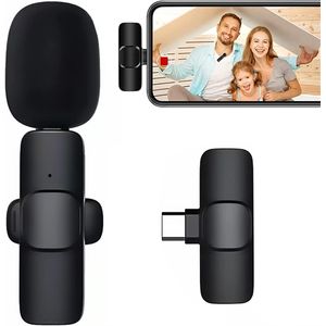Microphone Cravate Sans Fil K8 2,4 GHZ Pour Téléphones Android De Type C