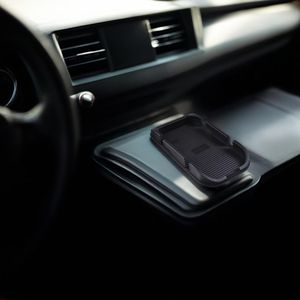 Support Téléphone Voiture Antidérapant - Tapis Tableau de Bord pour Smartphone et GPS (Noir)