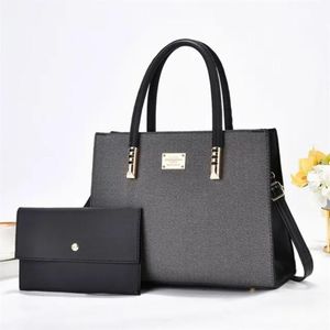 Mode Sac à Main Femme Classique 2 Pièces – Noir Élégant