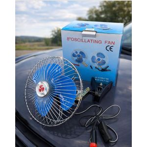 Mini Ventilateur de Voiture Oscillant 8 Pouces -24V avec Clip de Fixation