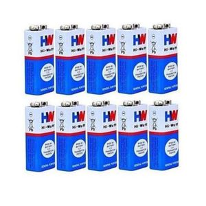 Kit De 10 Batteries Ou Piles De 9v HI-Watt Pour Microphone Balladeur