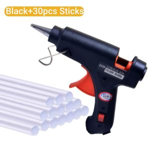 Pistolet à colle thermofusible 20W + 30 bâtons de colle, peut bricolage Mini pistolet industriel à haute température eu outil de réparation électrique à l'aide de bâtons de colle 7mm