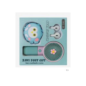 Kit cardeau accessoires enfants_ventilateur, ecouteur et montre