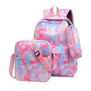 Ensemble Scolaire Étoiles Pastel 3-en-1 – Sac à Dos, Bandoulière et Trousse