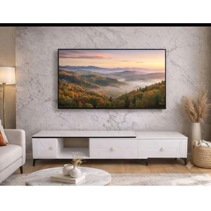 Meuble tv extensible design moderne 3 ENTREES