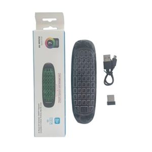 Télécommande Clavier Air Mouse C120 Sans Fil RGB - Noir