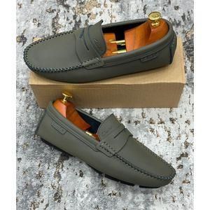 Chaussures - Baladeuse Tendance pour Homme - Revêtement style cuir résistant -VERT - Confort & Style