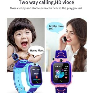 Montre intelligente étanche pour enfants, carte sim GPS - multicolore