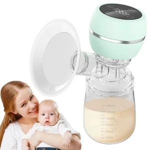 Portable Electric Breast Pump - All-in-One Automatic Wireless Breast Milk Extractor, 3 Modes 9 Gears, PP Bottle Low Noise for Postpartum Mothers, Green