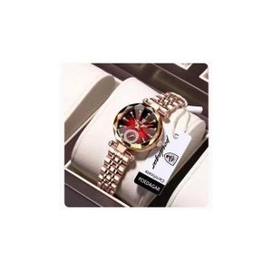POEDAGAR Montre de luxe à Quartz pour femme, montre-bracelet en acier inoxydable, or Rose, étanche