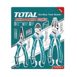 TOTAL Jeu De 3 Pinces Haute Démultiplication En Acier Cr-V (THT2K0301S) Industrial - Économie D'effort 30%