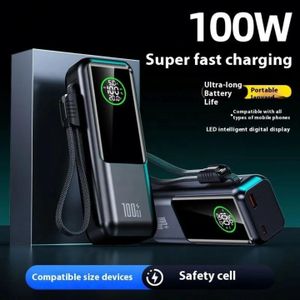 BAGULE Power Bank 20000mAh BK-024 Noir -  100W Charge Ultra Rapide  - USB-C PD -  iPhone Android et Ordinateurs Portables - Affichage Vitesse