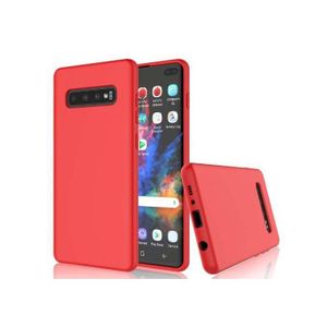 Coque Silicone Compatible Pour Samsung Galaxy S10 Plus Avec Antichoc - ROUGE