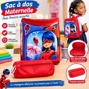 Sac à Dos Maternelle pour Fille avec Trousse Assortie – Léger et Pratique