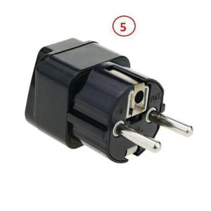 5 Adaptateur Prise Electrique Noir -