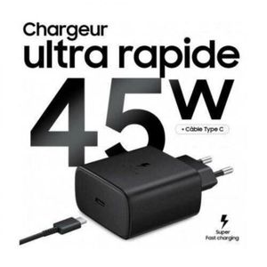 Samsung Chargeur original ( charge rapide 45W noir )