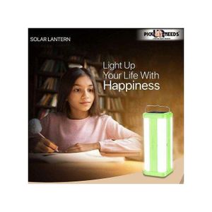 SUPER Lampe Solaire LED Rechargeable 2200 MAh, Interrupteur à Poussoir à 2 étapes