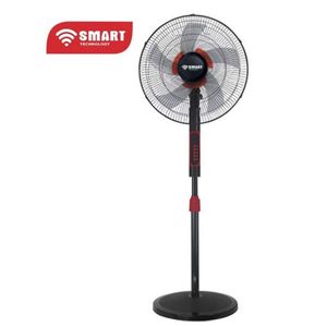 SMART TECHNOLOGY Ventilateur 18" - 65W - STV-B1869C - 5 Hélices - Rouge / Noir - Garantie 1 Mois