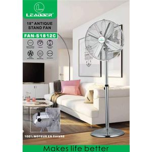 Leadder  VENTILATEUR SUR PIED ANTIQUE 18" FAN-S1812C