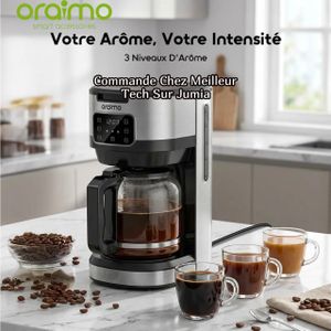 Oraimo Machine BrewDrip Cafetière Filtre 1.5L Avec Minuterie LED - Programmable - Machine A Café 