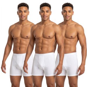 Lux Premium Lot de 3 Boxers 100% Coton Blanc