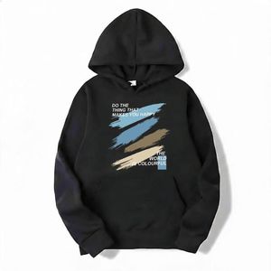 ZARSYN Sweat à Capuche Homme Streetwear Imprimé Graphique Pinceau Multicolore Épais Style Décontracté Coupe Ample Pull-over