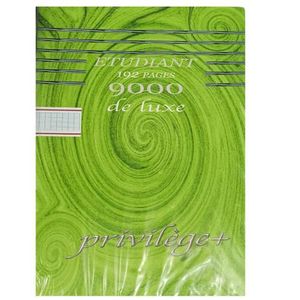 Privilege Cahier étudiants 200 Page Privilège-vert