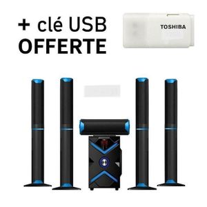 ALiTOP  Woofer SP-6551 Home Cinéma - Chaîne HI-FI - 5 BAFFLES + 1 clé USB offerte  Noir   Garantie 12 Mois