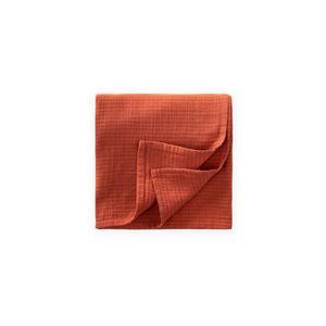Cigit Couverture naturelle 90x100 cm fines rayures - Rouille