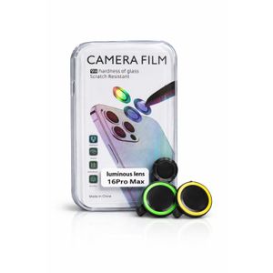 Protection Lentille Caméra  15  16 14 13 12 Pro  / 16 15 14 13 Pro Max – Film Verre Trempé Haute Résistance (Effet Night Light)