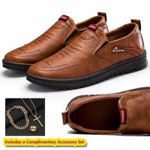 SHJO Mocassins Chaussures pour hommes Pour Hommes Antidérapante élégance- Marron