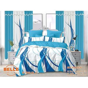 Belle Draps de Lit 3 places, 2 Draps ,2 taies, 2 Rideaux