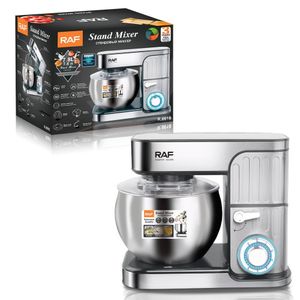 RAF Pétrin Électrique 3-en-1 - Grande Capacité 7.8 Litres - Inox