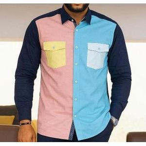 TAFA Chemise Hommes Manches Longues 2 Poches