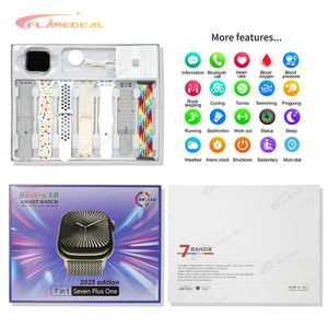 FLAMEDEAL Montre intelligente à écran tactile complet Series 10 7-en-1, appel Bluetooth 2,2" - Pour Android et iOS