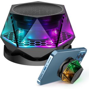 Enceinte Bluetooth sans fil portable, compatible avec la fixation magnétique (adaptée aux téléphones portables et aux surfaces métalliques)