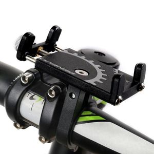 Bicycle Riding Navigation Aluminum Alloy Mobile Phone Bracket(Black) 