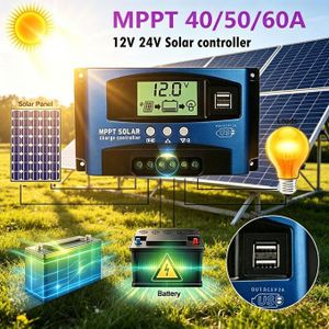 Régulateur de charge MPPT pour panneaux solaires 40 A