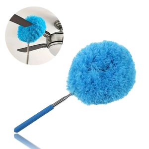 ShebSheb Plumeau télescopique pour ventilateur de plafond – brosse de nettoyage en microfibre électrostatique, manche extensible 13–80 cm, outil multi‑usage pour plafonds et meubles