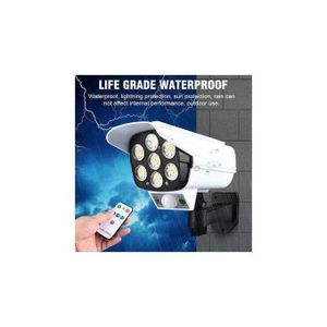 Applique Murale à énergie Solaire PIR Avec Capteur De Mouvement, Fausse Caméra, Lampe Extérieure